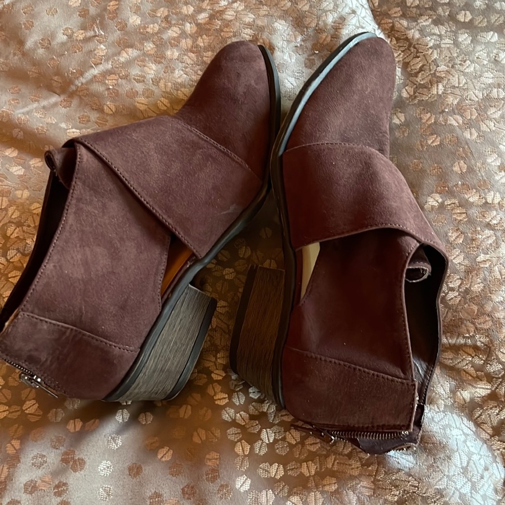 Worn twice…inside. Brown booties
